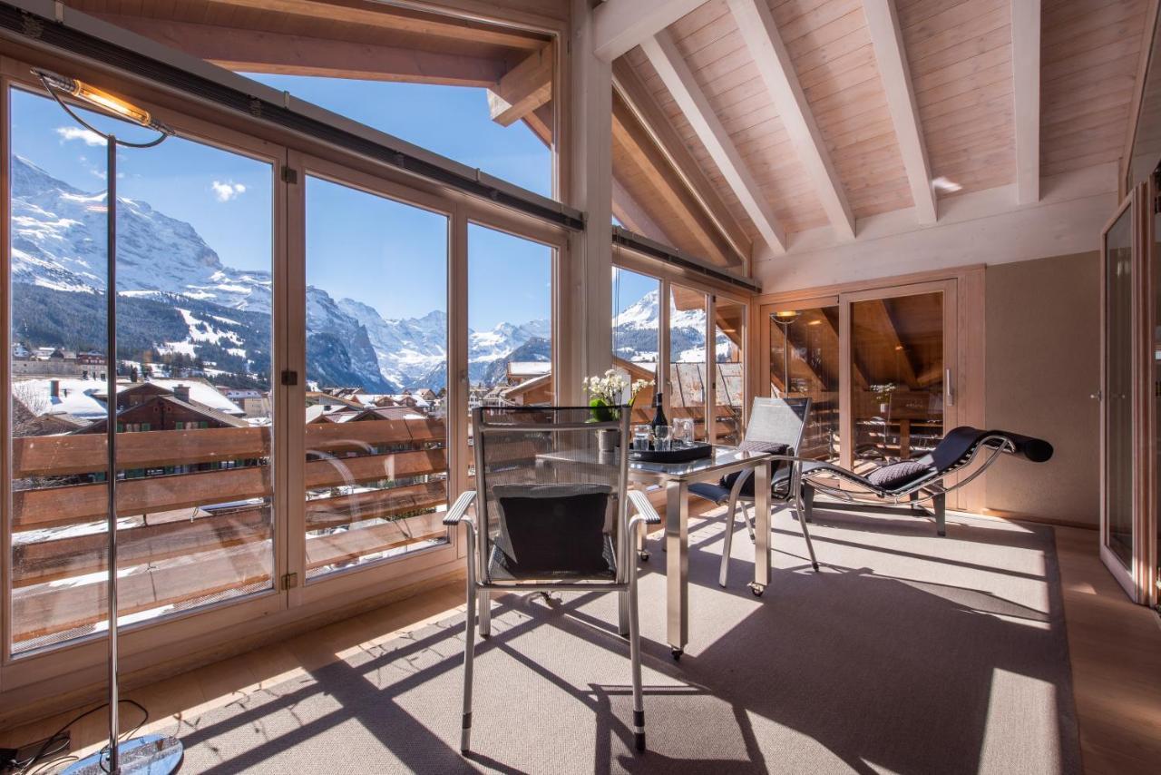 Chalet Schneehoren Penthouse Wengen Kültér fotó