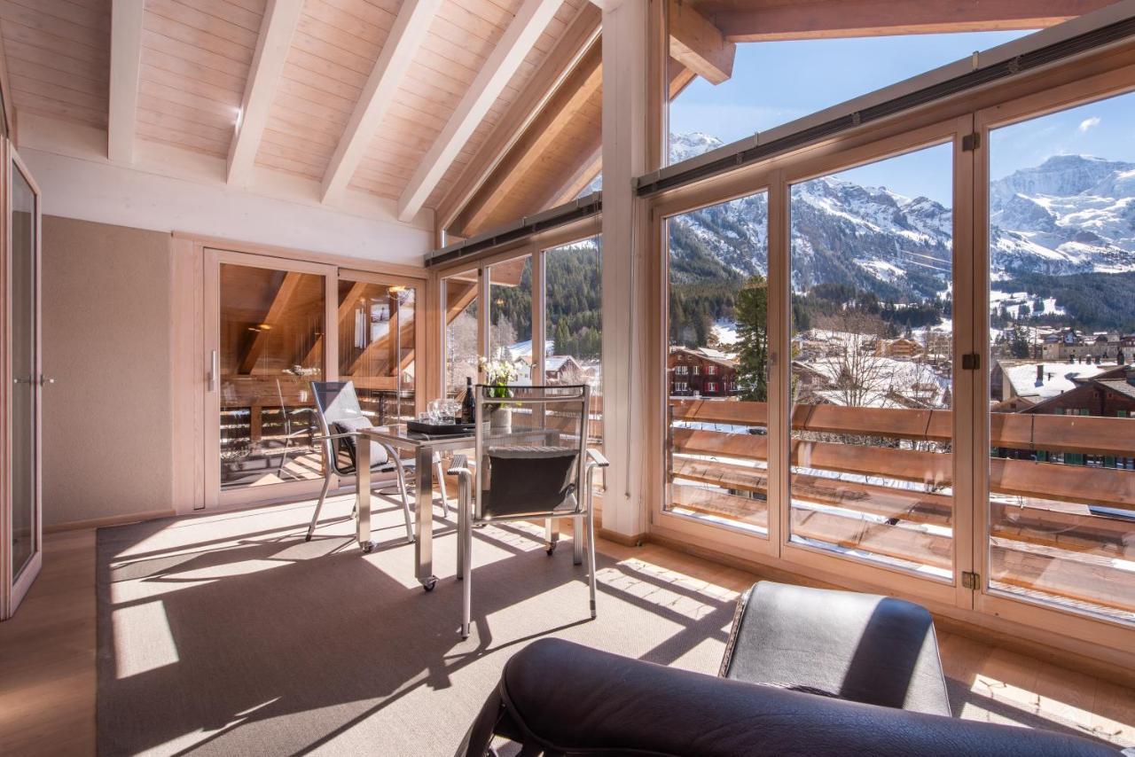 Chalet Schneehoren Penthouse Wengen Kültér fotó