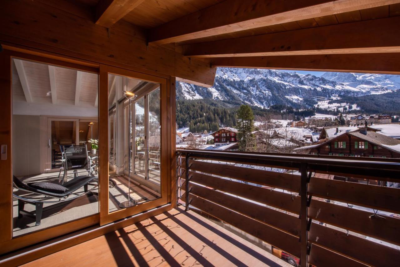 Chalet Schneehoren Penthouse Wengen Kültér fotó