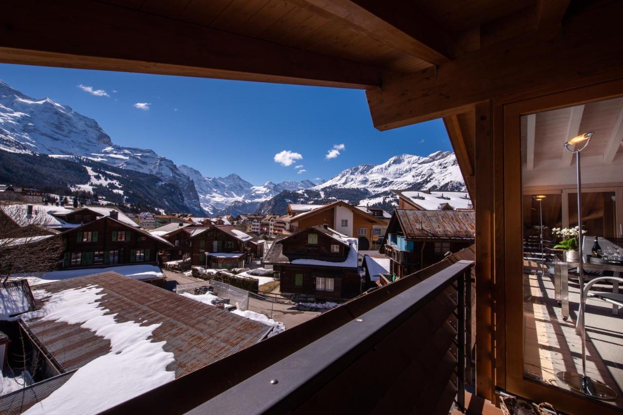 Chalet Schneehoren Penthouse Wengen Kültér fotó