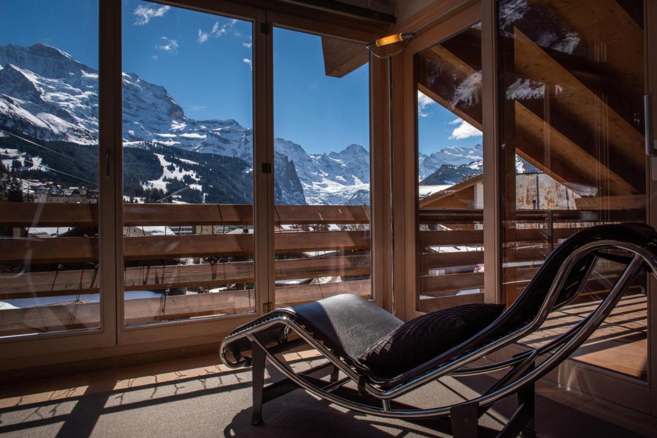 Chalet Schneehoren Penthouse Wengen Kültér fotó