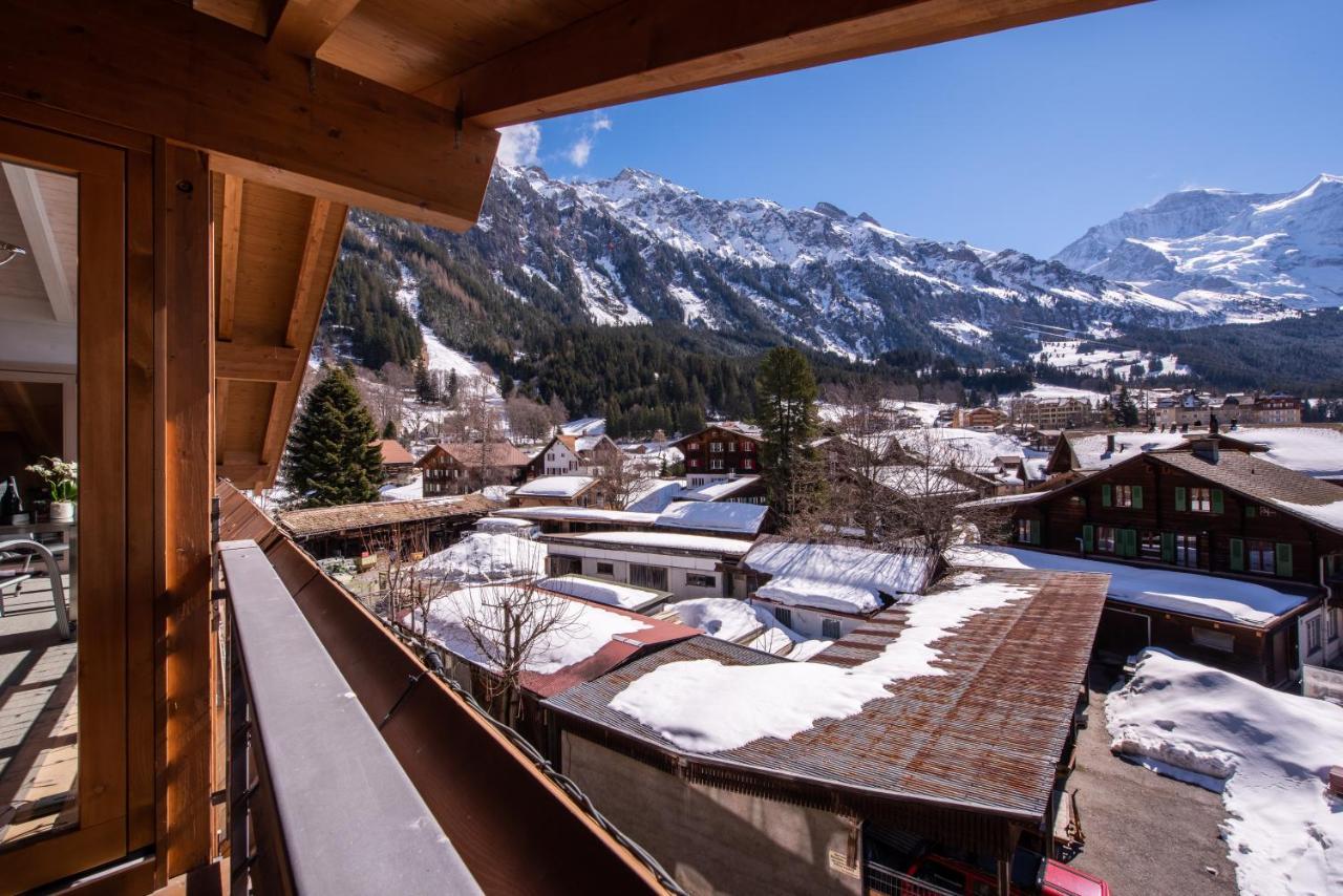 Chalet Schneehoren Penthouse Wengen Kültér fotó