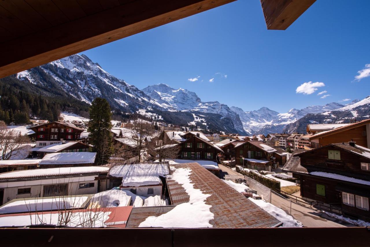 Chalet Schneehoren Penthouse Wengen Kültér fotó